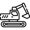 Escavadeira de esteiras